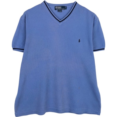 古着 ラルフローレン Ralph Lauren POLO by Ralph Lauren Vネック 半袖 ワンポイントロゴTシャツ メンズM相当/eaa648277