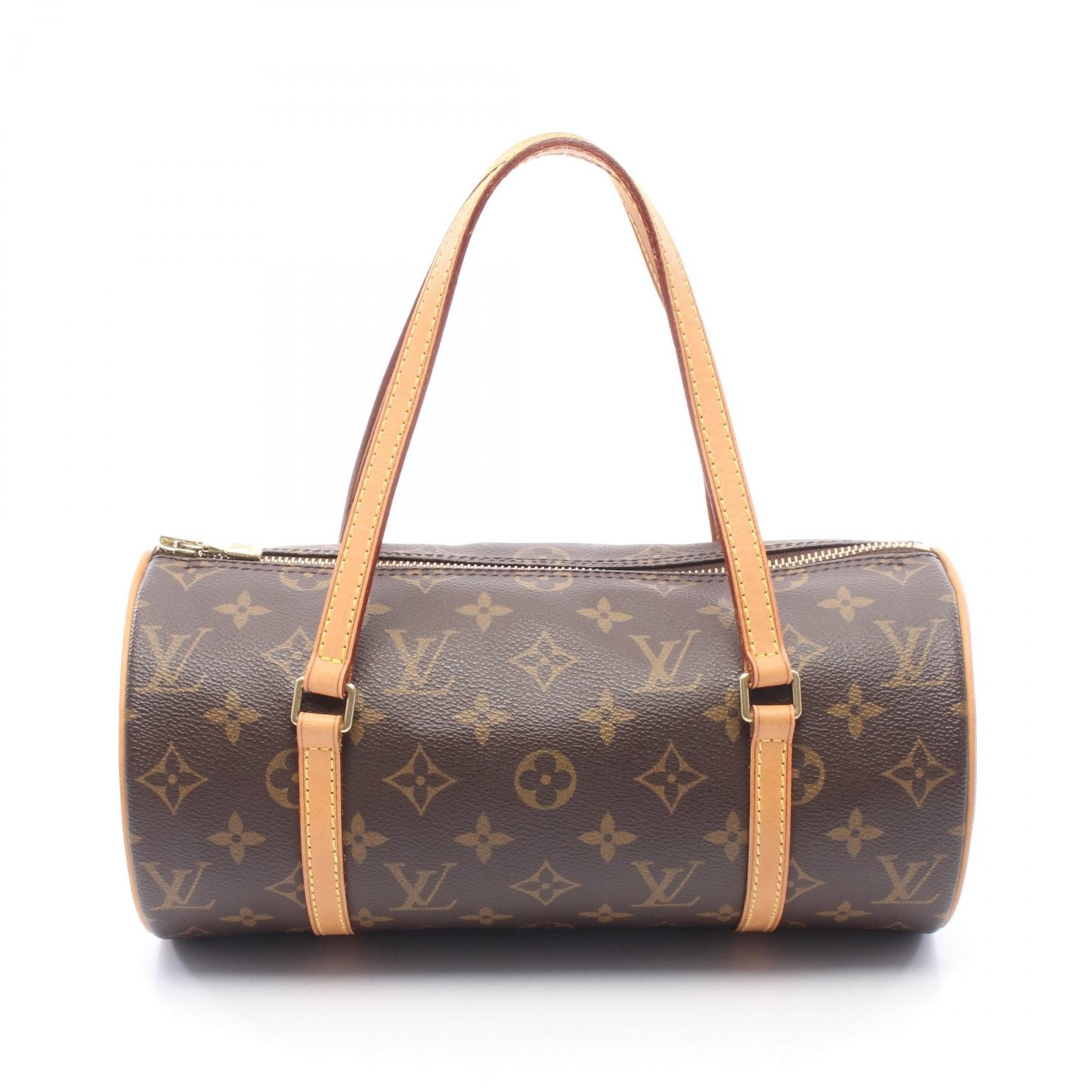 ルイ・ヴィトン LOUIS VUITTON パピヨン26 ハンドバッグ バッグ PVCコーティングキャンバス レザー モノグラム レディース ブラウン系 M51386 【中古】