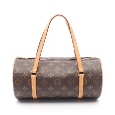 ルイ・ヴィトン LOUIS VUITTON パピヨン26 ハンドバッグ バッグ PVCコーティングキャンバス レザー モノグラム レディース ブラウン系 M51386 【中古】