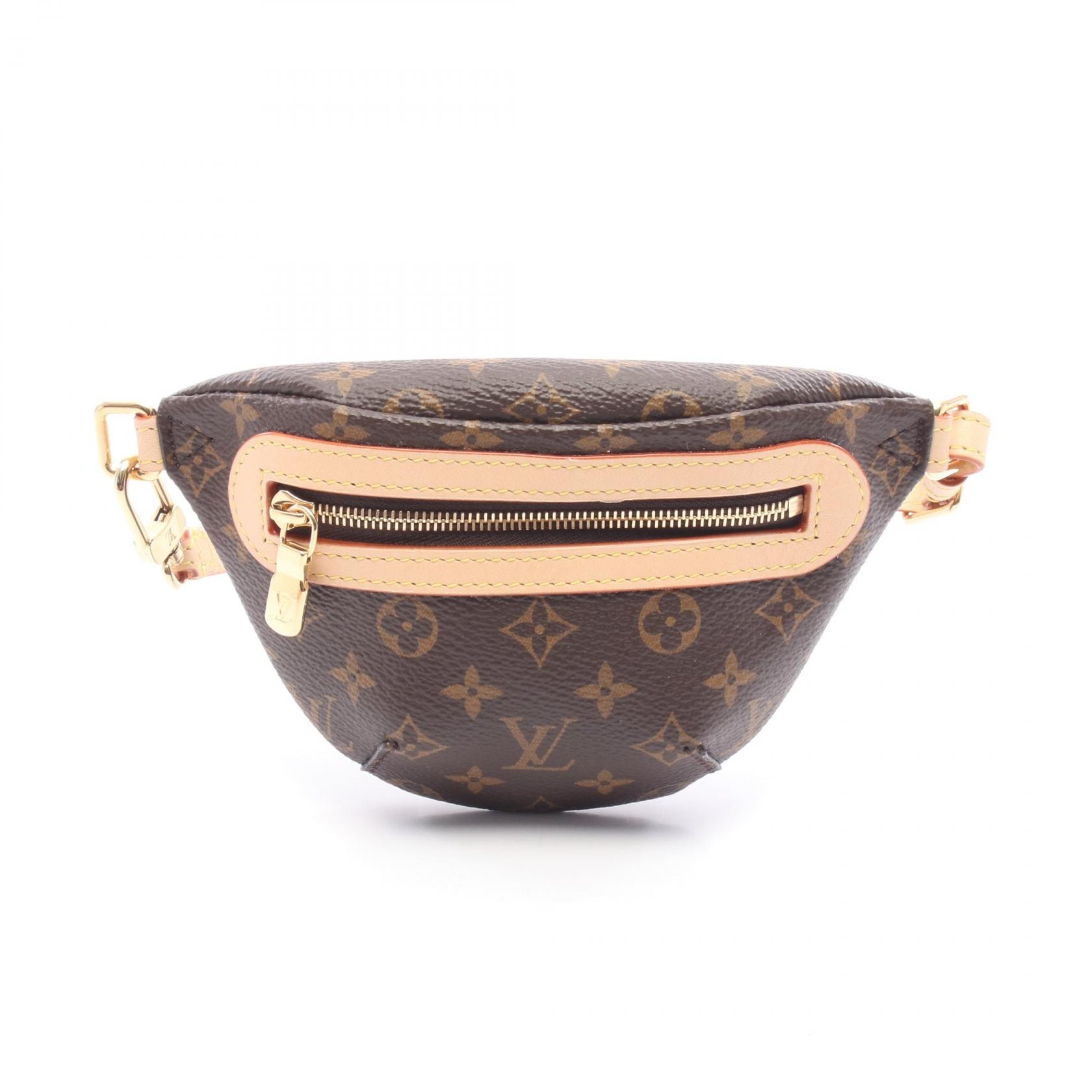 ルイ・ヴィトン LOUIS VUITTON マイクロバムバッグ ベルトチャーム ウエストバッグ バッグ PVCコーティングキャンバス レザー モノグラム レディース ブラウン系 M03771 【中古】