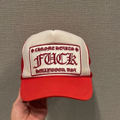 Chrome Hearts Tracker Cap Fuck "Red"