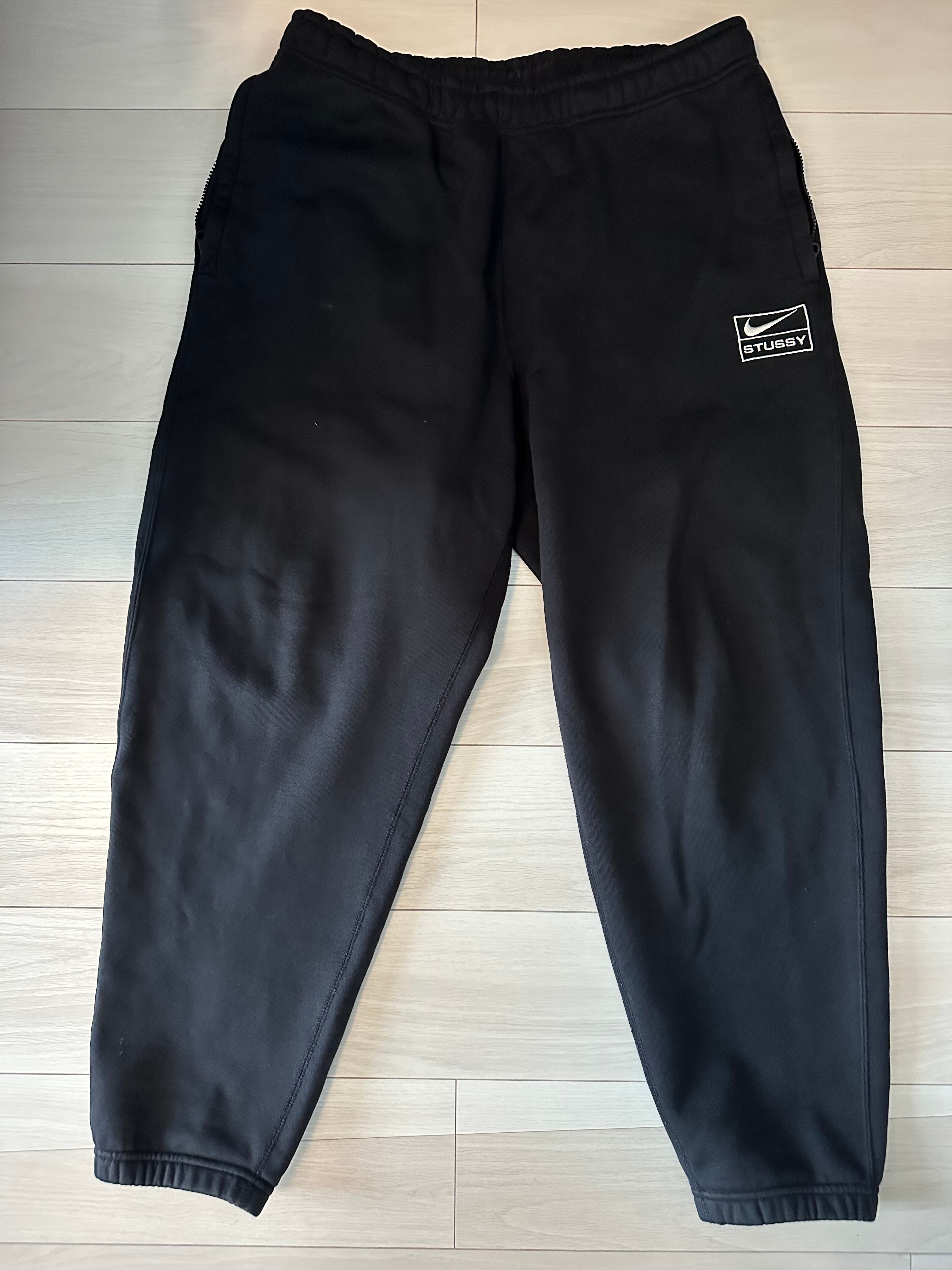 Stussy x Nike Stone Washed Fleece Pant "Black" (US Size) FN5235-010
