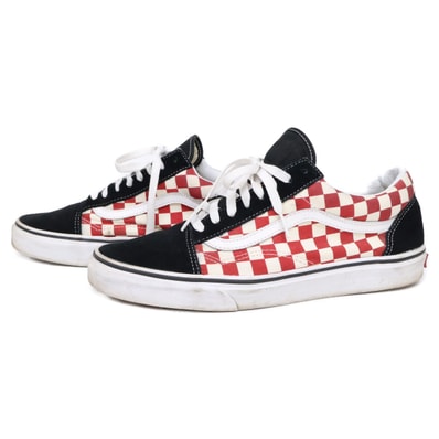 バンズ 721278 オールドスクール チェック スニーカー 28.5