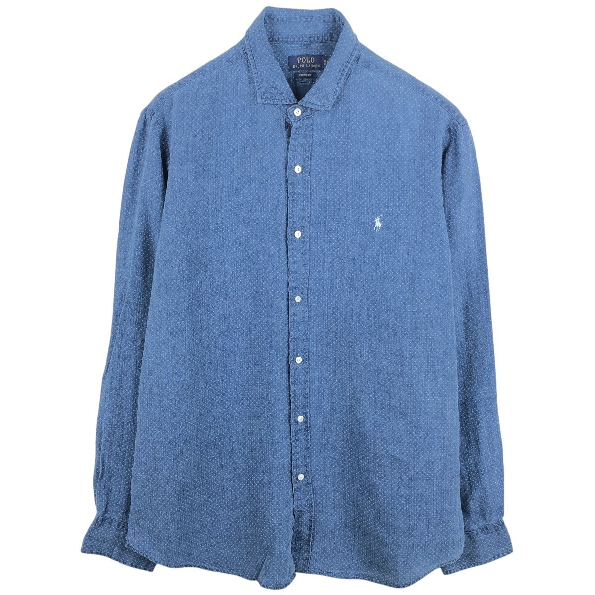 古着 ラルフローレン Ralph Lauren POLO RALPH LAUREN CUSTOM FIT 総柄 長袖 リネンシャツ メンズXL相当/eaa665396