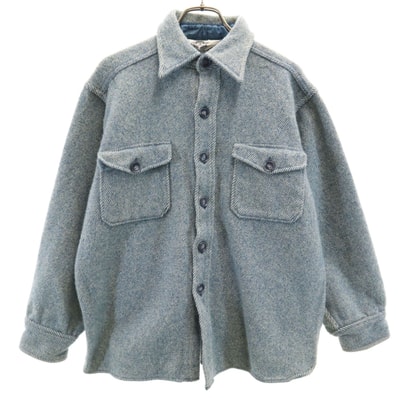 WOOLRICH ウールリッチ 70s ヴィンテージ 長袖 ヘビー ウールシャツ XL ブルー系