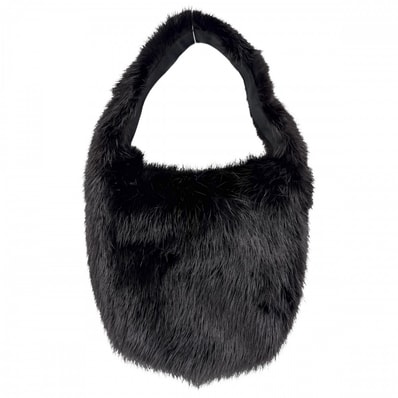 GUCCI グッチ ハンドバッグ ファー ミニバッグ 005・1038 ミンク ブラック 黒 ゴールド金具 レディース【中古品】