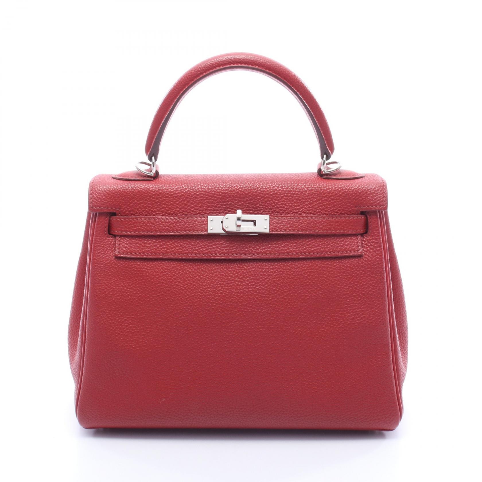 エルメス HERMES ケリー25 内縫い 2WAY ハンドバッグ バッグ レザー トゴ トゴ ルージュガランス □M刻印(2009年製造) レディース レッド系 【中古】