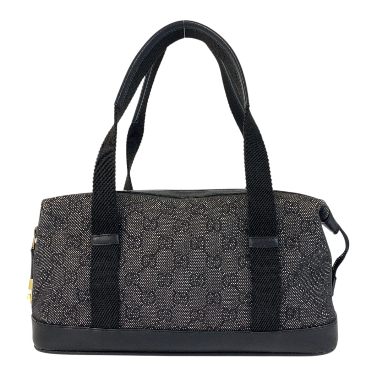 美品 GUCCI グッチ ブラック 黒 ゴールド金具 GGキャンバス ハンドバッグ トートバッグ 600008 【中古】