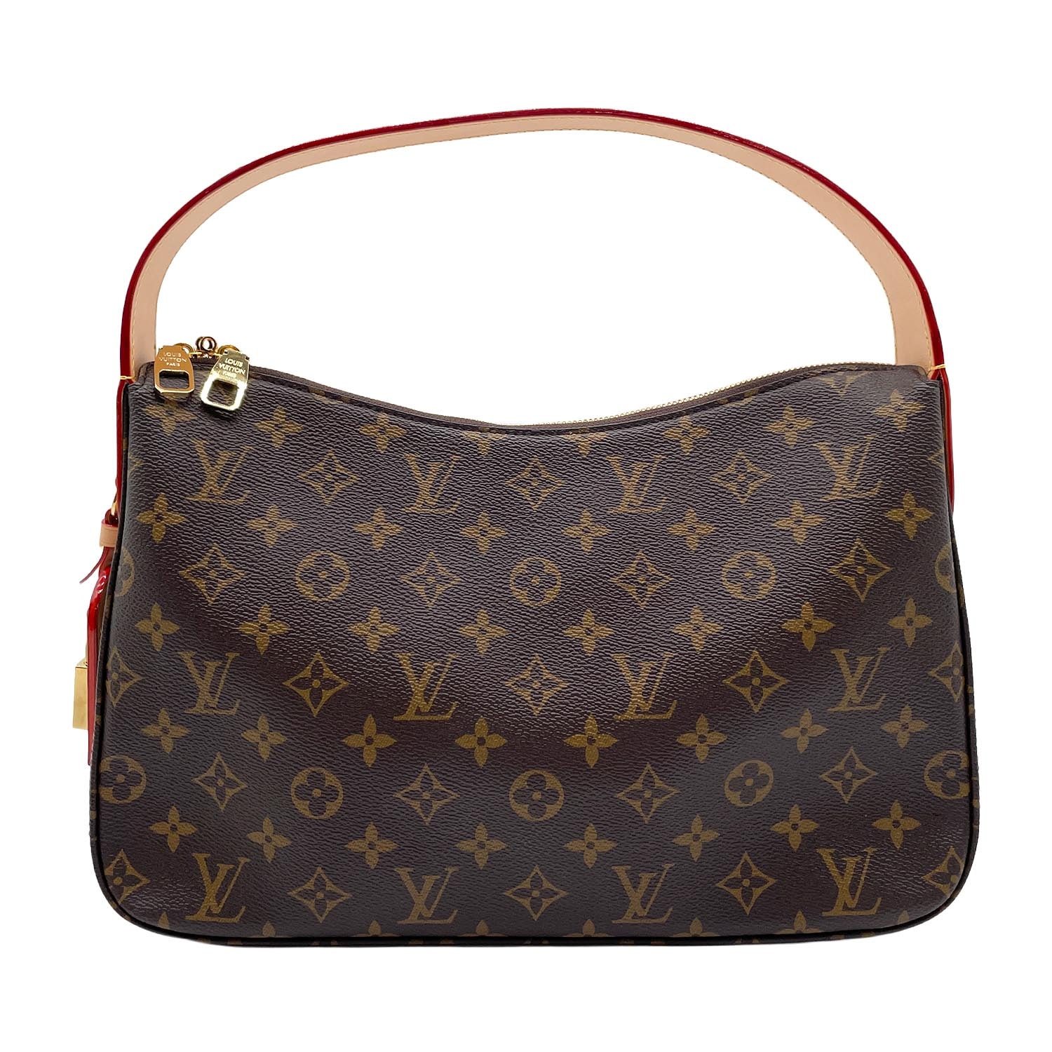 LOUIS VUITTON ルイ・ヴィトン スラウチィPM 肩掛け ハンドバッグ
 ICチップ モノグラム M11952 PVC レザー ブラウン レディース
 【中古】