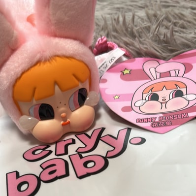POP MART CRYBABY x Powerpuff Girls Series Plush BUNNY BLOSSOM