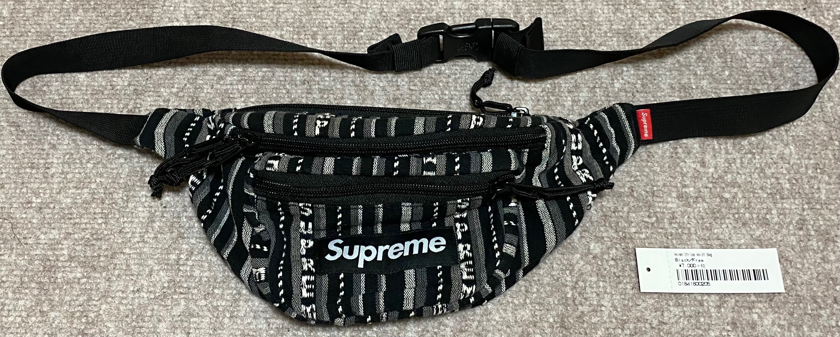 Supreme Woven Stripe Waist Bag 