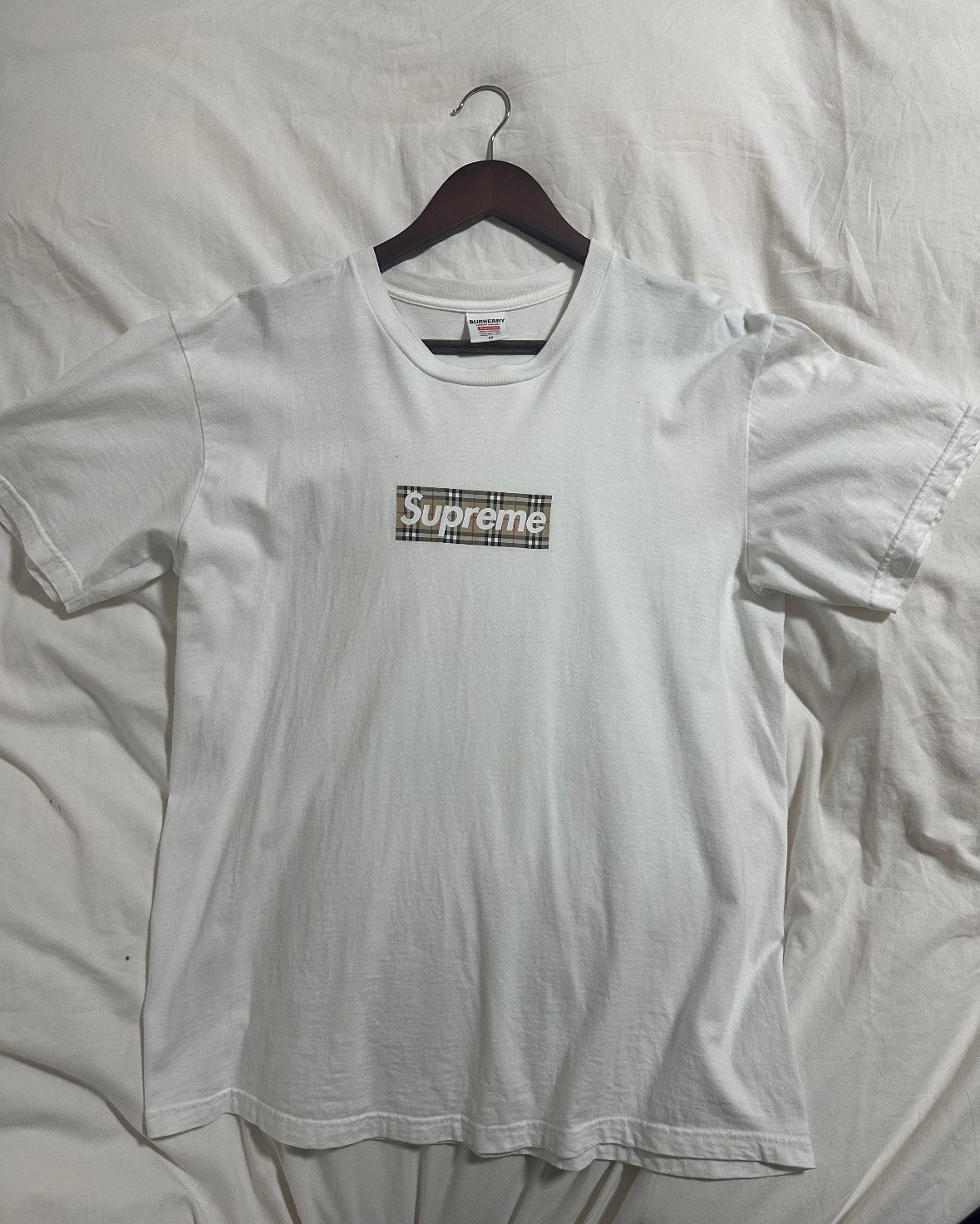 Supreme / Burberry Box Logo Tee "White"