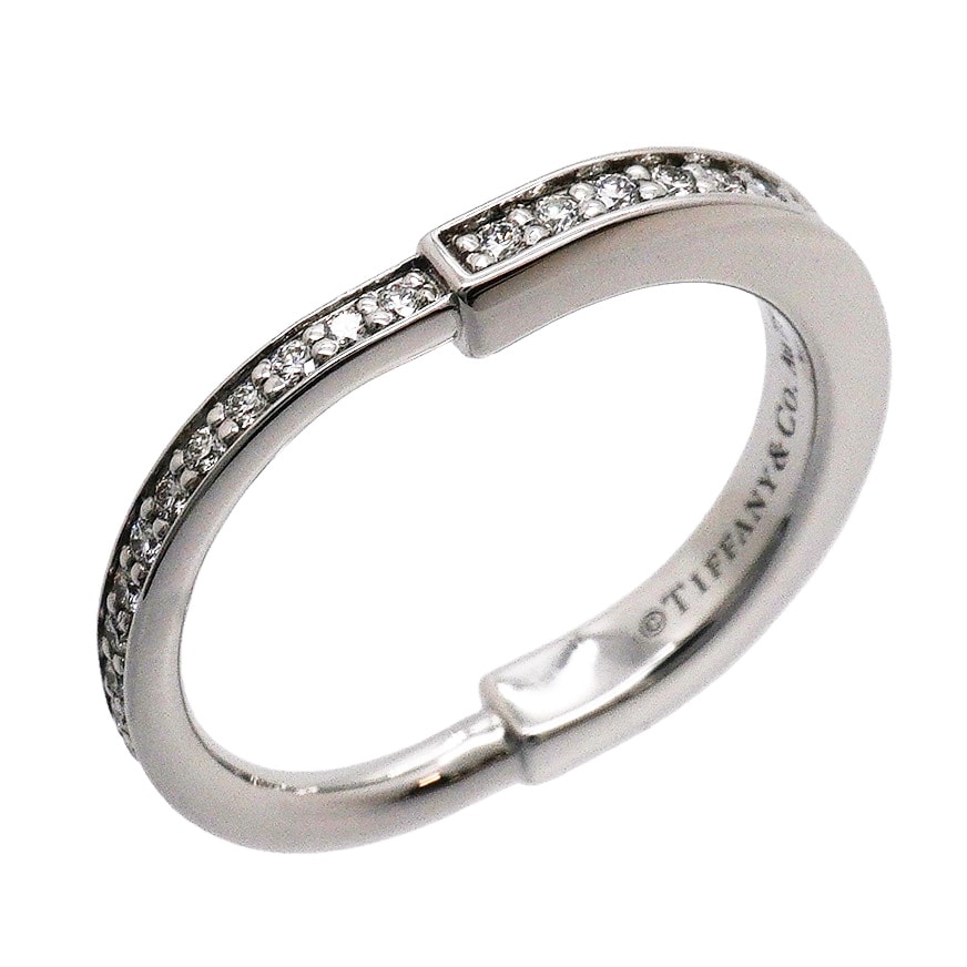 ★最終価格★SALE【6jhb0060】ティファニー リング ロック フルダイヤ K18WG ホワイトゴールド ダイヤモンド 0.36ct 8.5号【中古】レディース