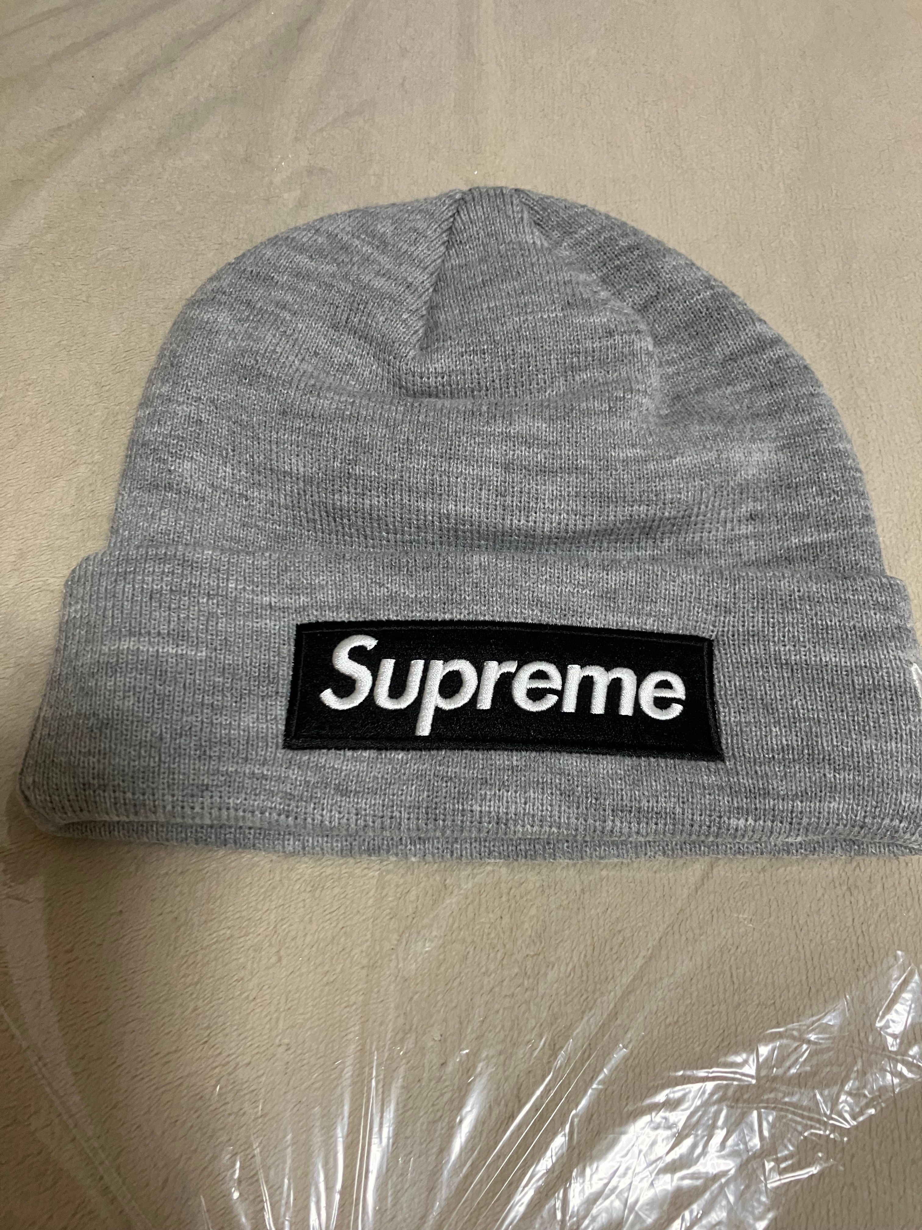 Supreme New Era Box Logo Beanie "Heather Grey"