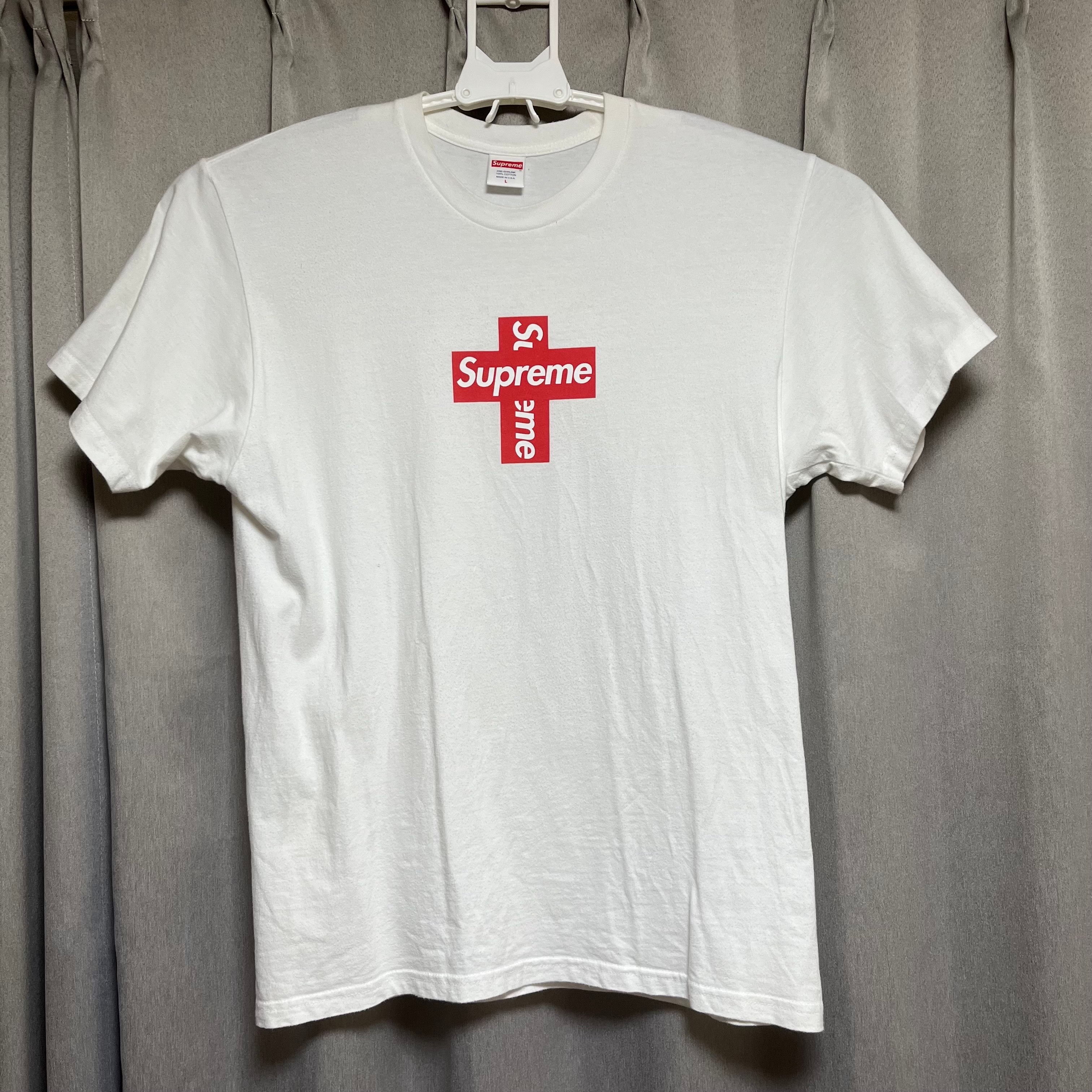 シュプリーム クロス ボックス ロゴ Tシャツ "ホワイト"