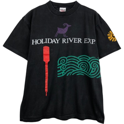 古着 90年代 オニータ ONEITA HOLIDAY RIVER EXPEDITIONS アドバタイジングTシャツ USA製 メンズXL相当 ヴィンテージ/eaa637497