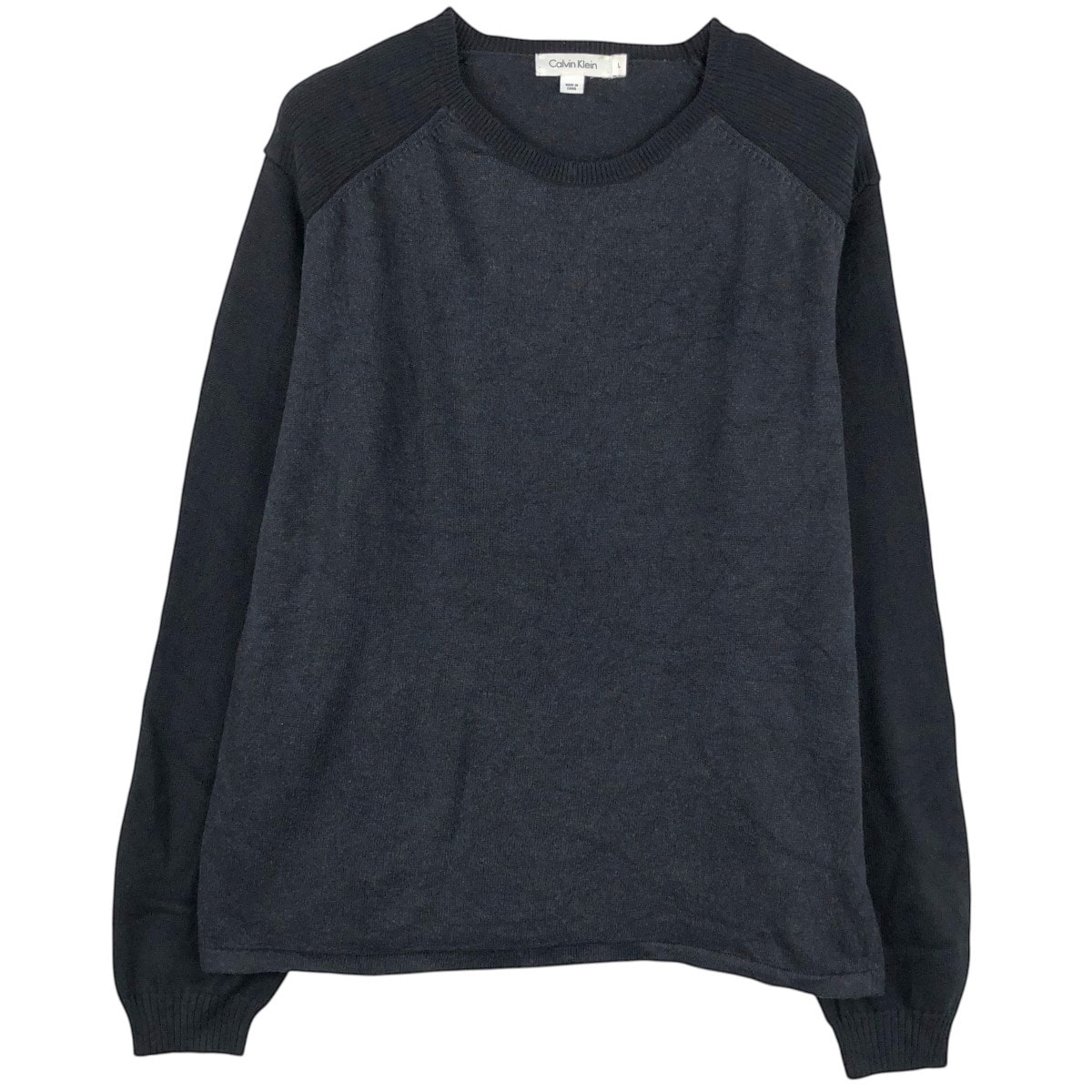 古着 カルバンクライン Calvin klein コットンニットセーター メンズL相当/eaa672482