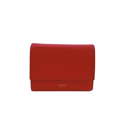 セリーヌ CELINE 三つ折り財布 コンパクトウォレット スモールトリフォールド レッド