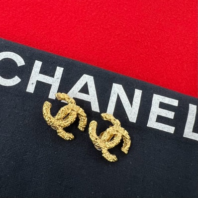 CHANEL シャネル ココマーク 溶岩 モチーフ イヤリング GP イヤリング ゴールド
313-6