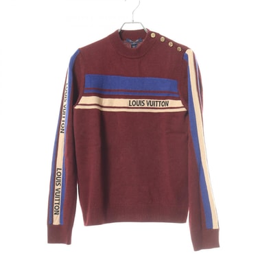 ルイ・ヴィトン LOUIS VUITTON ロゴ ショルダーボタン ニット 衣料品 トップス カシミヤ ボルドー レディース ボルドー系 / ブルー系 / ベージュ系 RW192W LPX FHKL29 【中古】