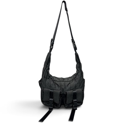 CHANEL 希少 美品 シャネル スポーツライン チョコバー ココマーク メッセンジャーバッグ ショルダーバッグ 10番台シリアル ナイロン ダブルポケット クロスボディ 肩掛け ロゴ ヴィンテージ ABランク 鑑定済 中古 シャネルバッグ