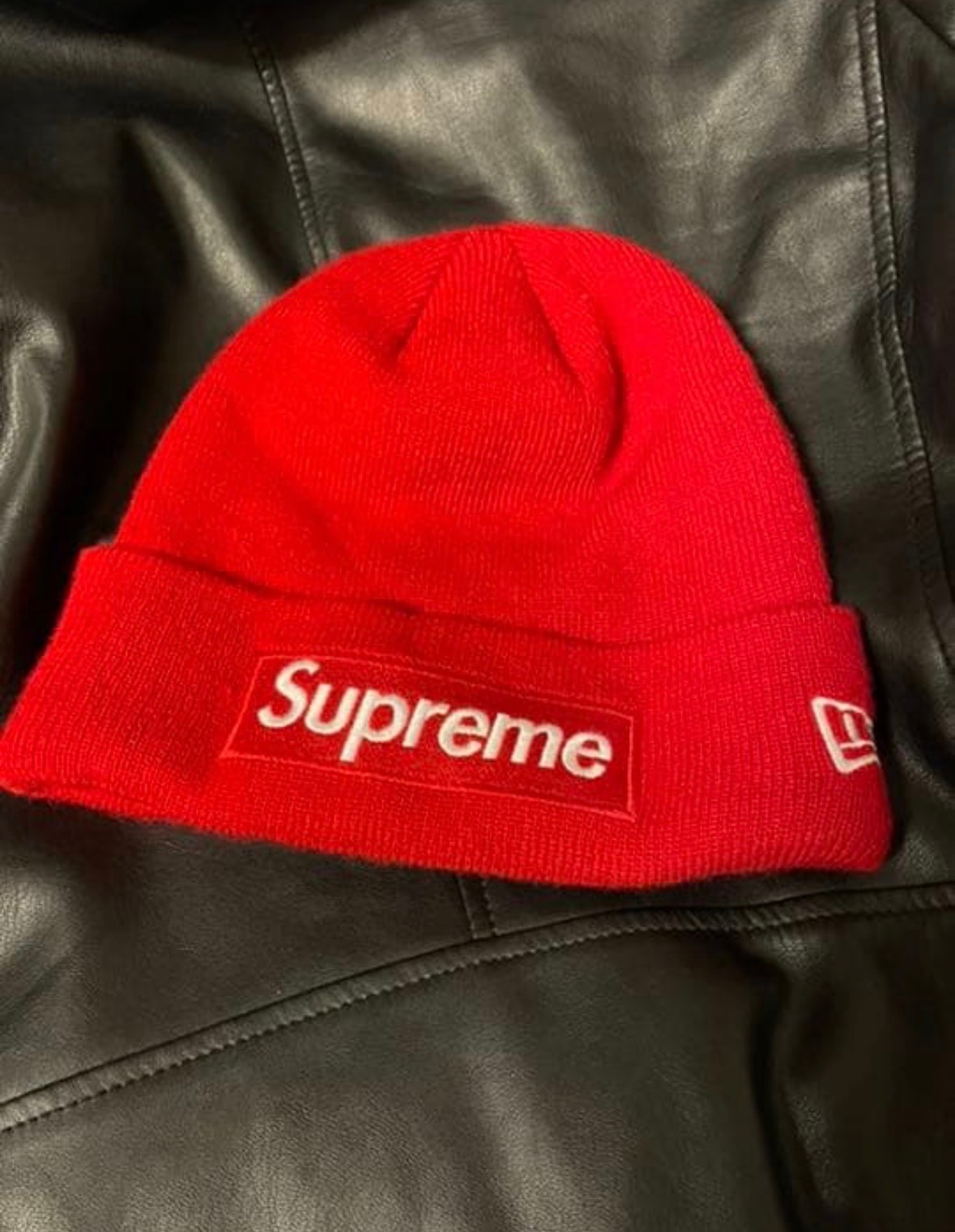 Supreme New Era Box Logo Beanie "Red" (23FW)