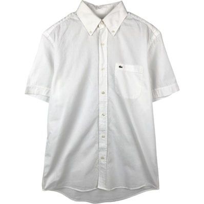 古着 ラコステ LACOSTE REGULAR FIT 半袖 ボタンダウンシャツ メンズM相当/eaa665317
