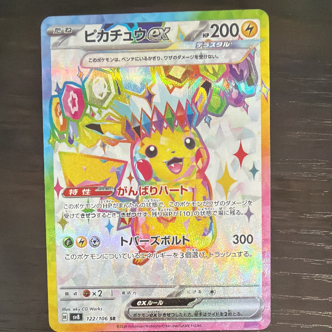 ピカチュウex SR [SV8 122/106](拡張パック「超電ブレイカー」)の新品