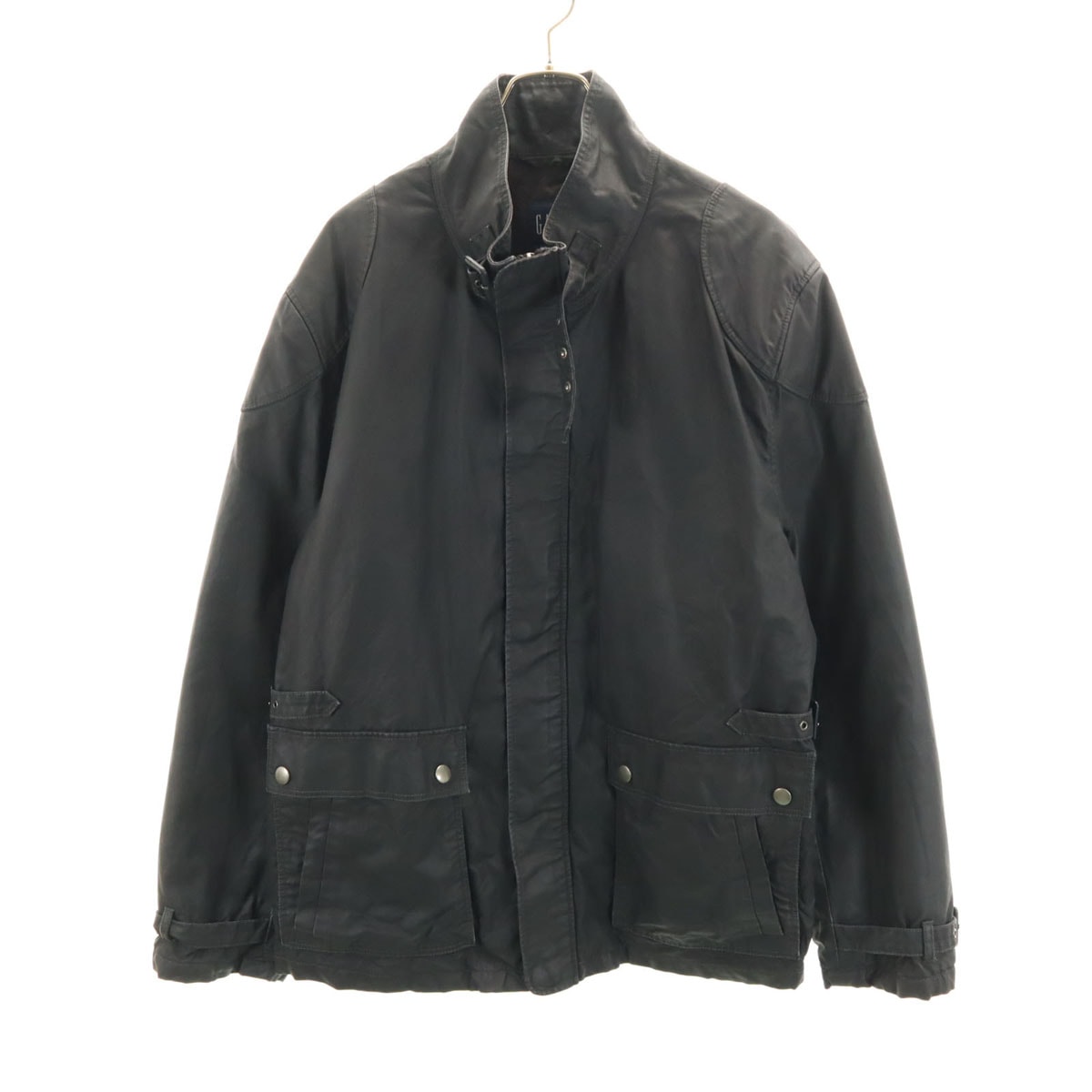 GAP ギャップ コーティング加工 ジャケット XL チャコールブラック 中綿