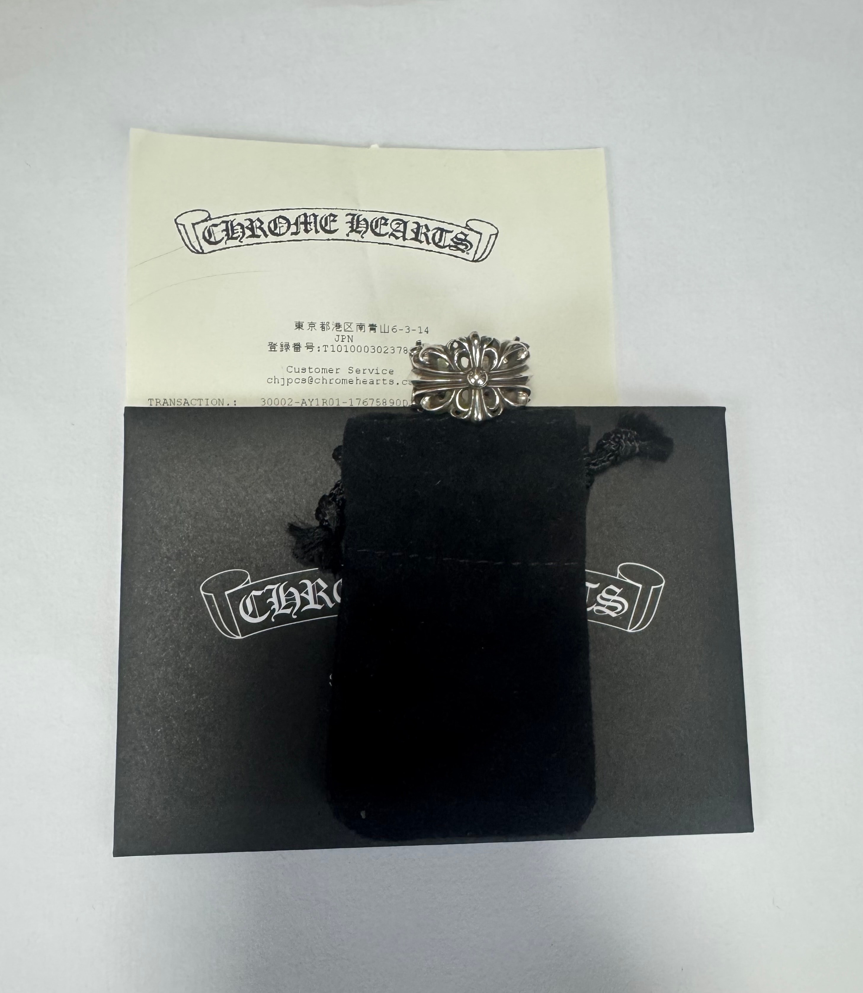 Chrome Hearts Double Floral Cross Ring "Silver"