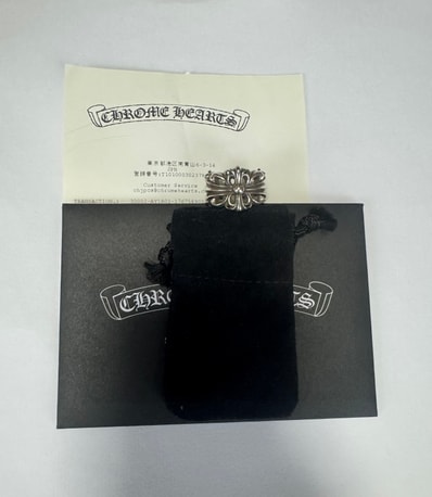Chrome Hearts Double Floral Cross Ring "Silver"