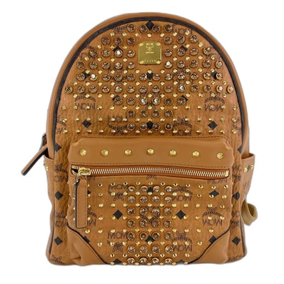 エム・シー・エム MCM ヴィトス・モノグラム・コーティング・キャンバス スワロフスキー リュック・デイパック レザー【中古】