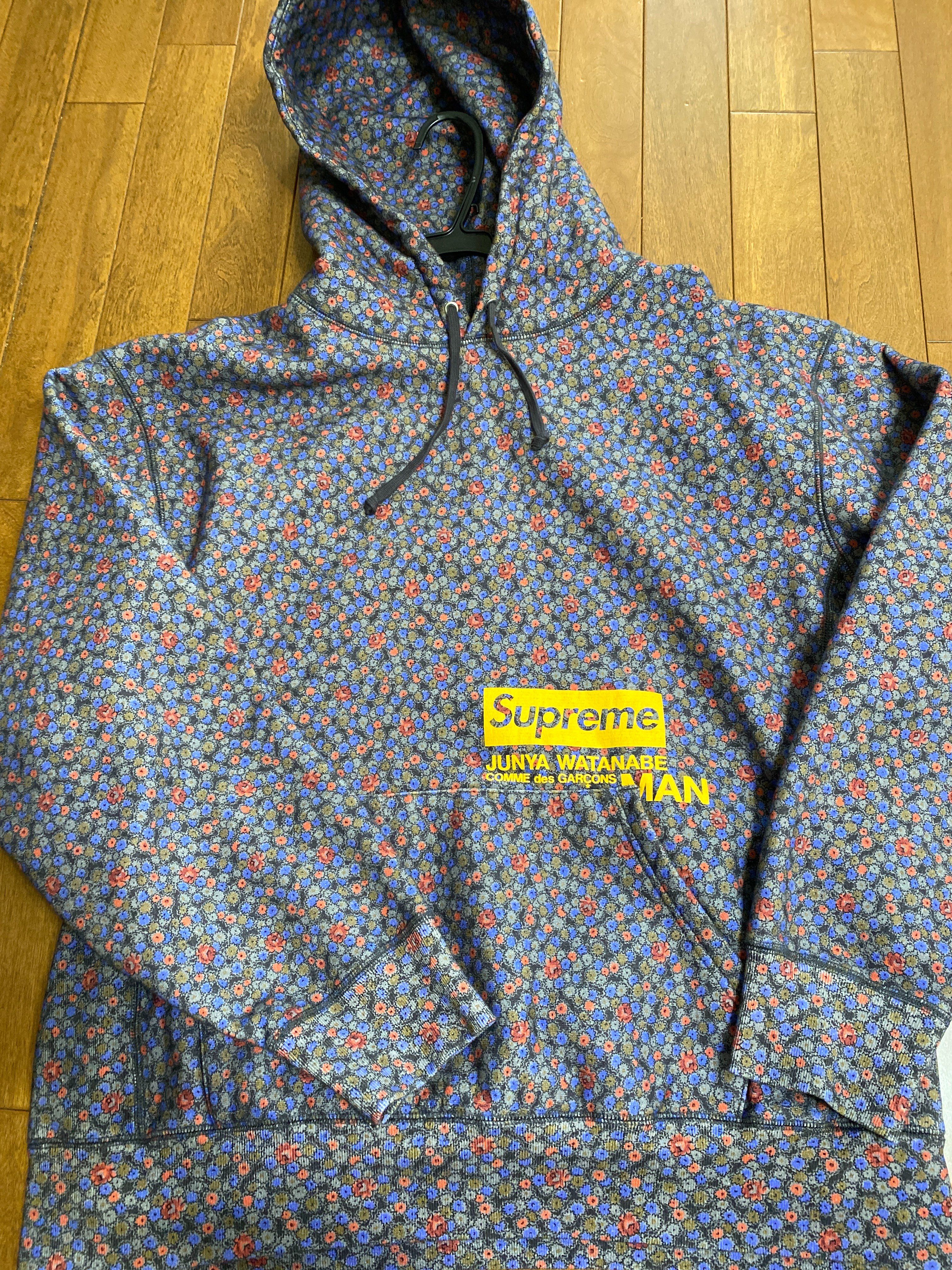 Supreme / JUNYA WATANABE COMME des GARCONS MAN Hooded Sweatshirt "Black Flowers"