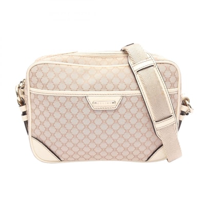 セリーヌ CELINE マカダム ショルダーバッグ ショルダーバッグ バッグ キャンバス レザー レディース ベージュ系 / アイボリー系 【中古】