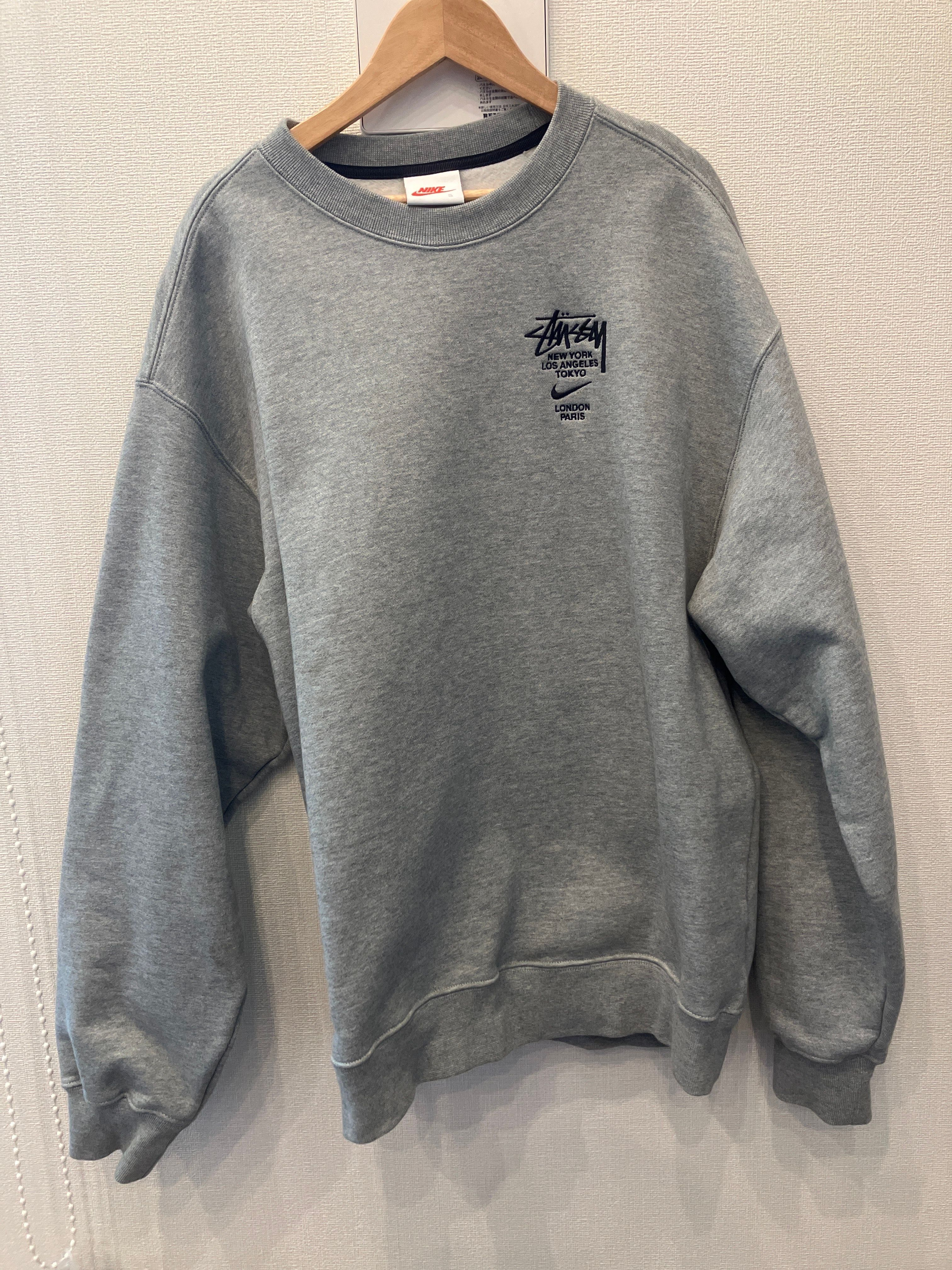 Nike x Stussy International Crewneck Sweatshirt (US Size) "Grey" DC4198-050