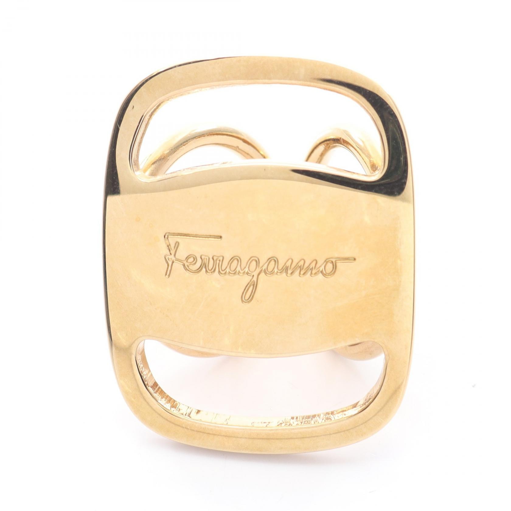 サルヴァトーレフェラガモ Salvatore Ferragamo ヴァラ スカーフリング アクセサリー GP レディース ゴールド系 【中古】