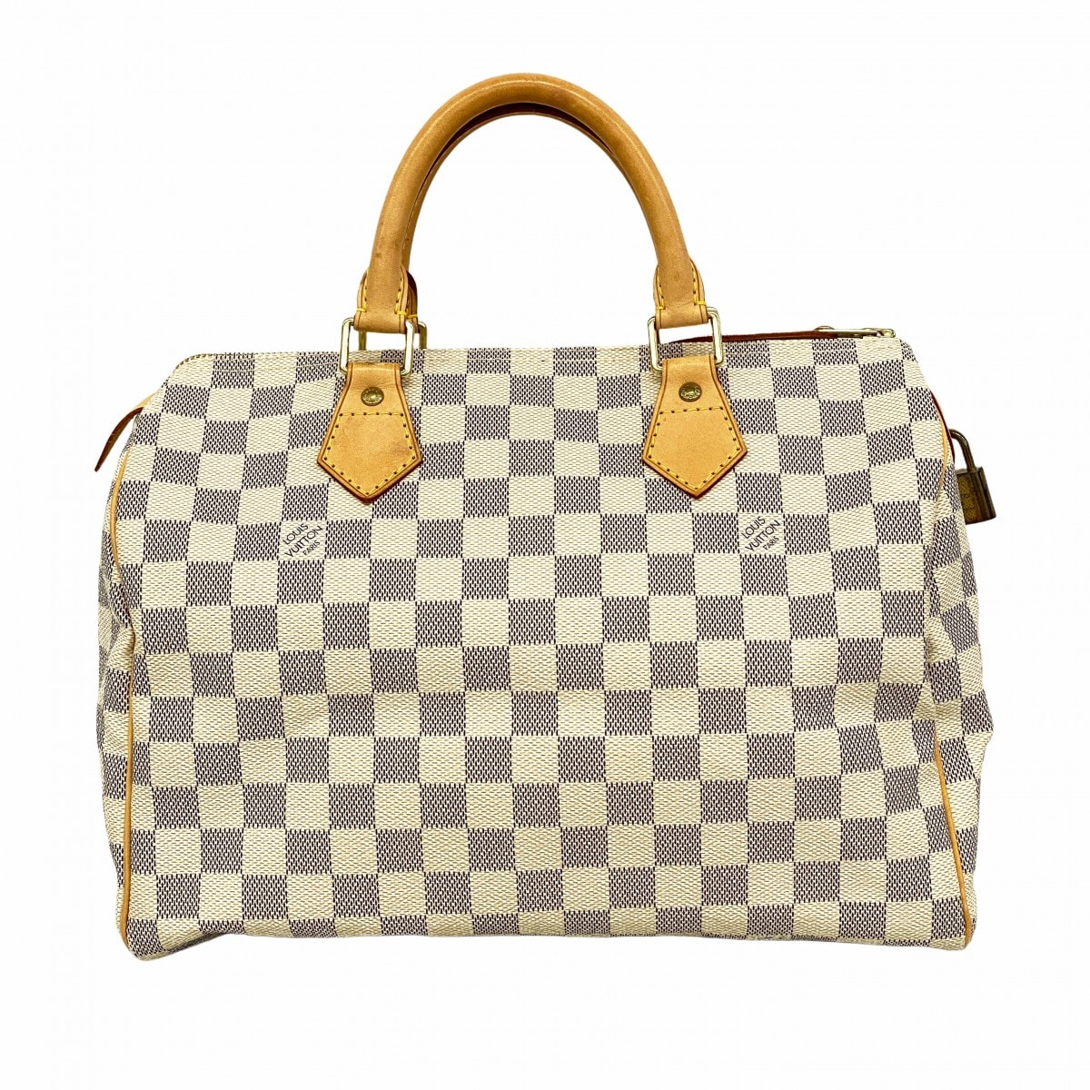 【6dc2757】ルイヴィトン ハンドバッグ ダミエ・アズール スピーディ30 M41108 ホワイト【中古】レディース