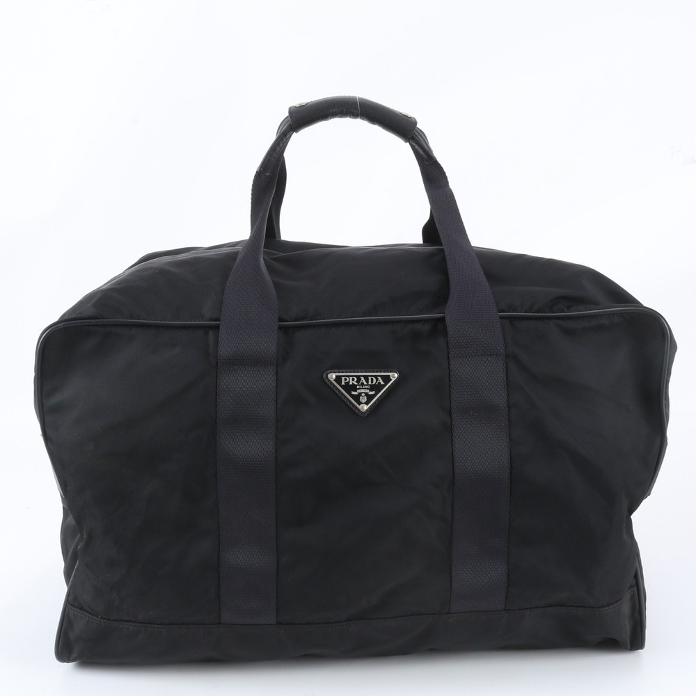 ■美品 プラダ テスート ナイロントライアングルロゴボストン バッグ