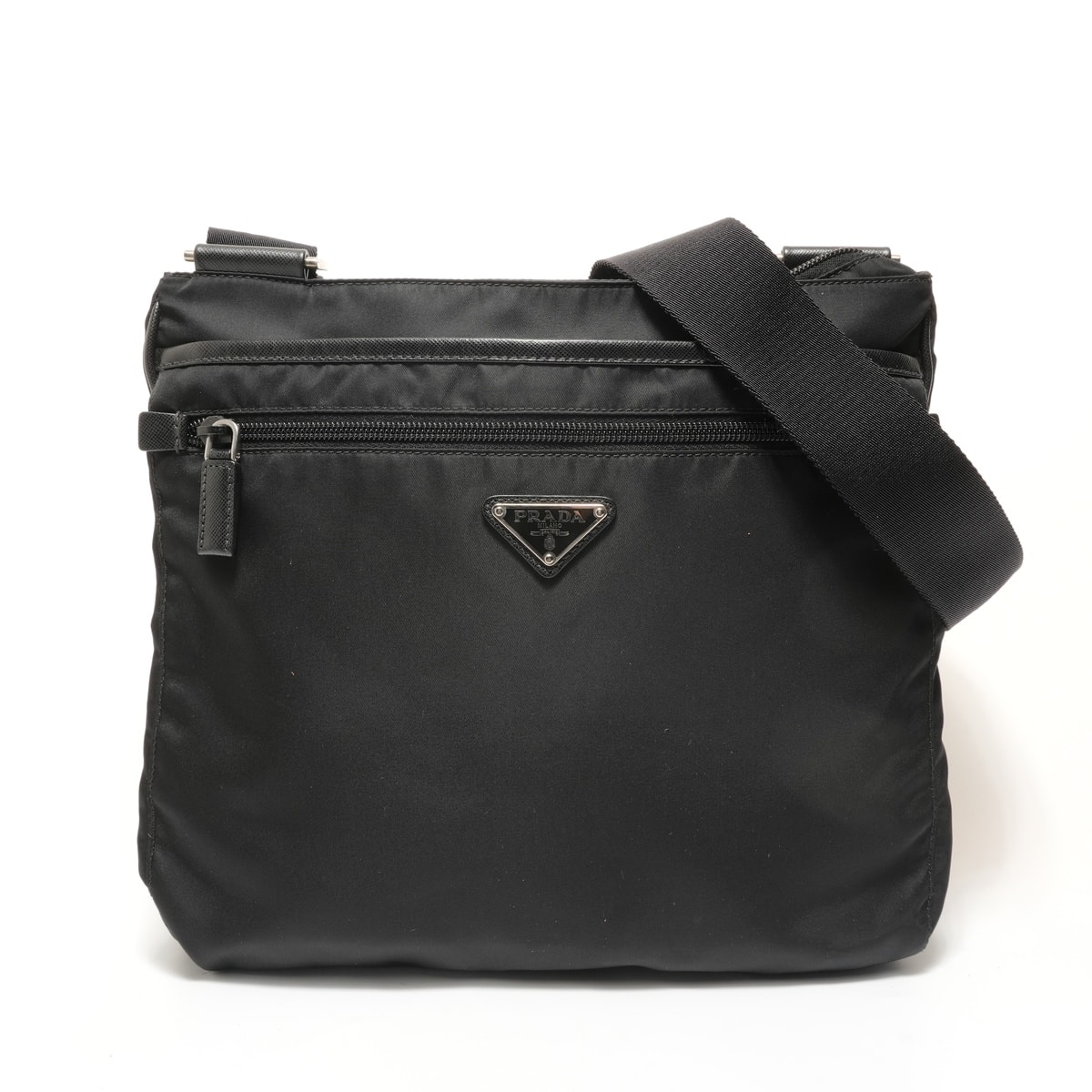プラダ PRADA トライアングル ロゴ ナイロン ショルダーバッグ【中古】