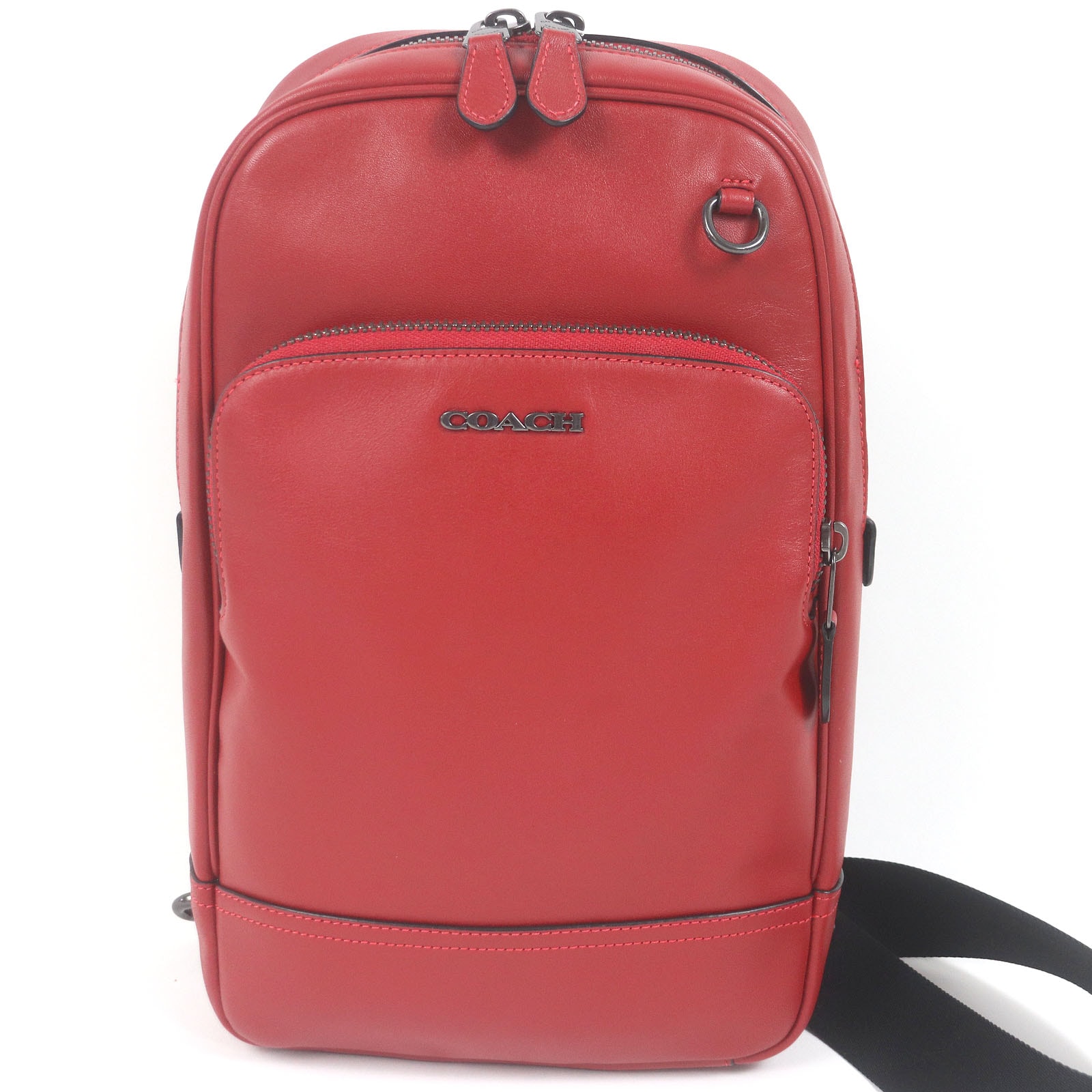 極美品 コーチ
ボディバッグ グラハム レッド メンズ C2931