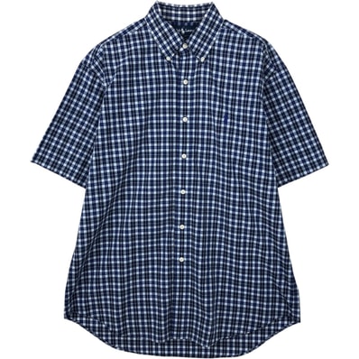 古着 ラルフローレン Ralph Lauren BLAKE 半袖 ボタンダウン チェックシャツ メンズM相当/eaa644850