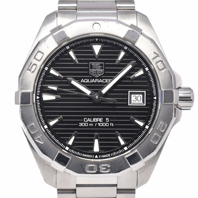 タグホイヤー TAG HEUER WAY2110 アクアレーサー300m デイト キャリバー5 ブラック 自動巻き メンズ 腕時計 A#149369