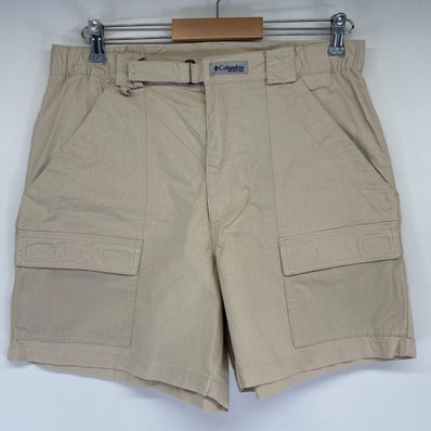古着 コロンビア Columbia ショートパンツ PFG フィッシング ハーフ 半ズボン 短パン カーゴ M ベージュ系 メンズ