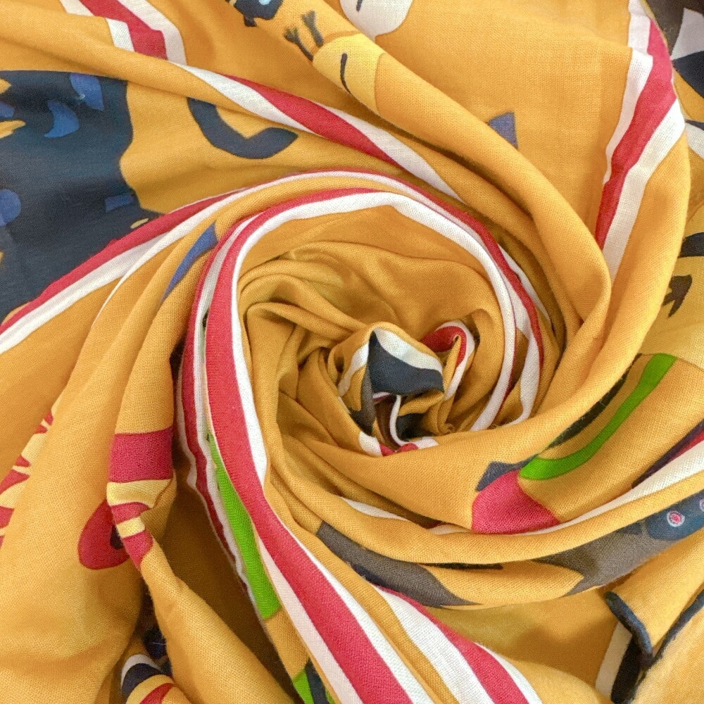 エルメス HERMES スカーフ カレ140 ヴィンテージ 大判スカーフ イエロー