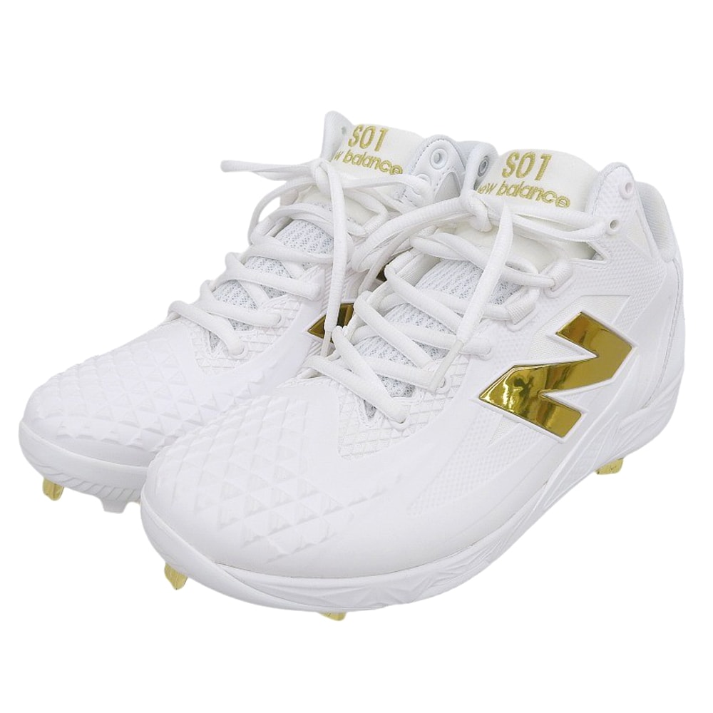 ニューバランス 新品同様 大谷翔平モデル FuelCell Ohtani 1 スパイク シューズ メンズ ホワイト×ゴールド 26cm MSHOWT1 8(US)