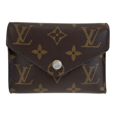 LOUIS VUITTON ルイヴィトン モノグラム ポルトフォイユ ヴィクトリーヌ ブラウン PVC 折り財布 コンパクトウォレット 603554 【中古】