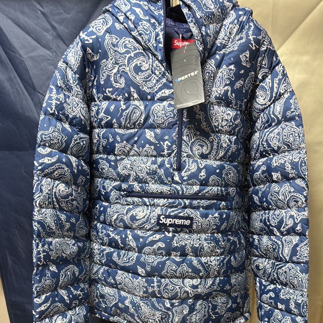 Supreme Micro Down Half Zip Hooded Pullover 