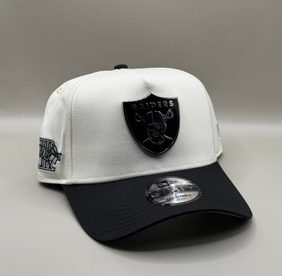 NEW ERA 9FORTY レイダース 立体メタルロゴ 白×黒