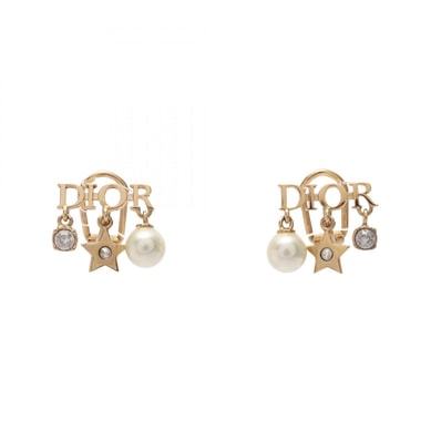 ディオール Dior DIO(R)EVOLUTION ディオレボリューション イヤリング ジュエリー GP(ゴールドメッキ) フェイクパール / ラインストーン レディース ゴールド系 / ホワイト系 / クリア系 E1680DVORS 【中古】