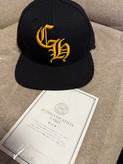Chrome Hearts 6 Panel On Field CH White Baseball Cap "Black/Yellow"